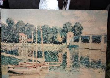 Obraz, reprodukcja dzieła Claude'a Moneta zatytułowanego "Most