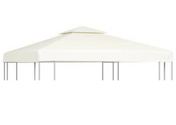 vidaXL Zadaszenie altany ogrodowej, 310 g/m², kremowe, 3x3 m(sku40874)