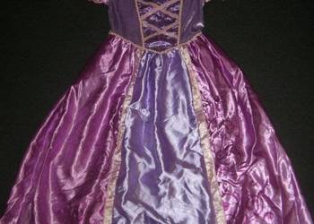 Strój kostium przebranie ROSZPUNKA ZAPLĄTANI 7-8 lat 122-128cm DISNEY