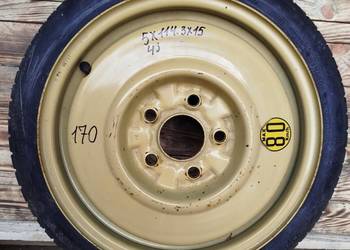 1 x Koło dojazdowe 5 114,3 R15 Mazda zapas koło zapasowe 5x114,3 15