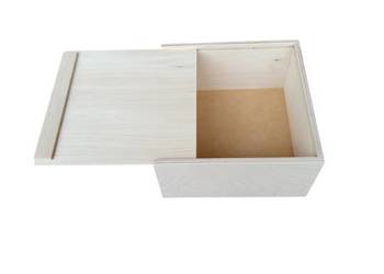 Pudełko drewniane rozsuwane 20x20x6cm