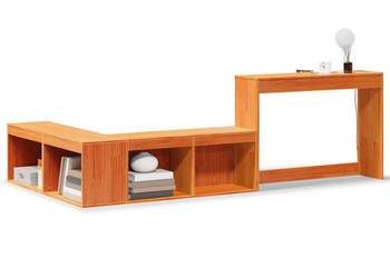 Szafka nocna z biurkiem woskowy brąz 222x107x75 cm sosna WM-855758