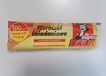 Woreczki śniadaniowe Super BABA 17x24cm 100 sztuk