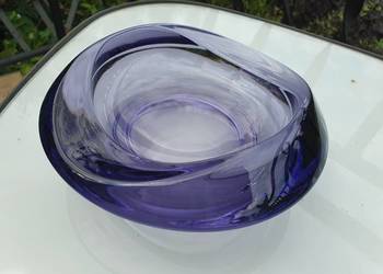 Szklana patera Sklo Union czechosłowacja