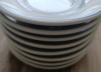 Talerzyki nieużywane deserowe 8 sztuk z fabryki Lubiana PRL