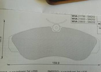 Klocki hamulcowe kpl. przód  CITROEN JUMPER I, JUMPER II; FIAT DUCATO; PEUG