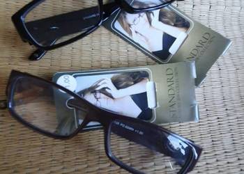 Okulary 2 szt do czytania do bliży +1 plastik czarny nowe z metkami