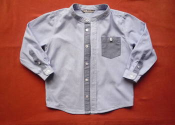 Kids Lindex r. 104 Koszula Niebieska długi i krótki rękaw