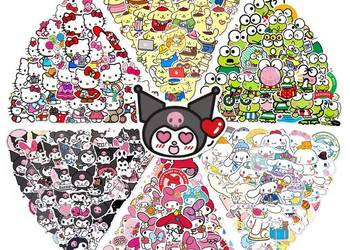 Naklejki 50x jakość laptop smartfon motyw hello kitty