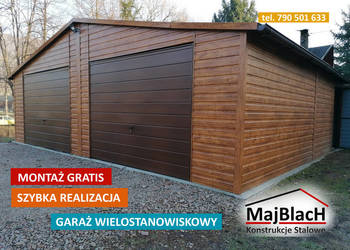 Drewnopodobny GARAŻ BLASZANY - Blaszak -  Garaże Blaszane – Maj-Blach
