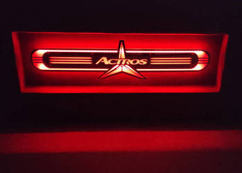 Mercedes Actros Lustro LED  na tylną ścianę, nad łóżko MB01-RED