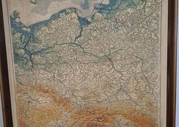 Mapa wypukła Polski z 1986 roku