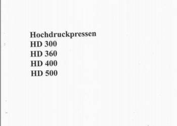 Fahr HD300 HD360 HD400 HD500 instrukcja naprawy prasa PL