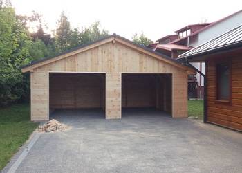Duży garaż drewniany na 2 auta Garaże drewniane pod wymiar y