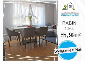 56 m2 - 3 pokoje w bloku z 2014 roku.