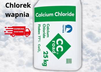 Chlorek wapnia w płatkach walka z oblodzeniem worki paleta 1 tona