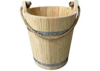 Wiaderko do studni Drewniane Ozdobne Ogrodowe Dekoracyjne EKO Kolory 9,8 L