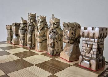 Ręcznie robione szachy z drewna