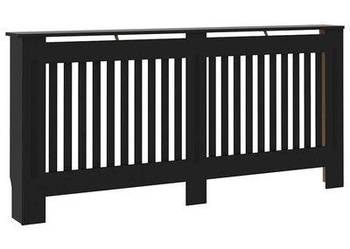 vidaXL Osłona na kaloryfer, czarna, 172x19x81,5 cm, MDF（SKU:288180）