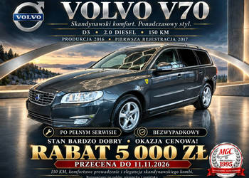 Volvo V70 Volvo V70 D3 - SUMMUM - BEZWYPADKOWY - SERWIS NA PONAD 40 TYS - …