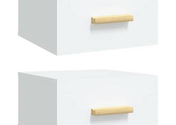 vidaXL Wiszące szafki nocne, 2 szt., białe, 35x35x20 cm(SKU:812835)