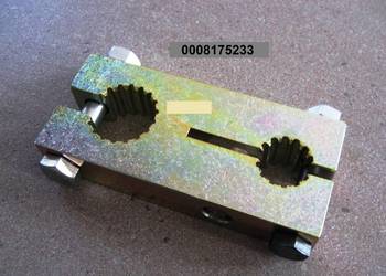 Łącznik wałków podajnika 2 x wielowpust fi 25/35mm do prasy Claas