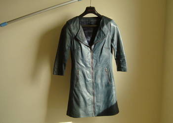 Sukienka skórzana  granatowa rozmiar 38