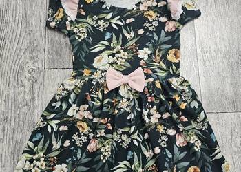 Sukienka kwiatowa rozm 116/122 nowa handmade