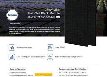 PALETA 31 szt. JA Solar 370W Full Black (JAM60S21-370/MR) -