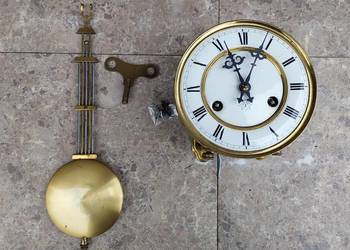 140 Zestaw mechanizm starego zegara Junghans tarcza 14,5cm 140 Zestaw mechanizm starego zegara Junghans tarcza 14,5cm