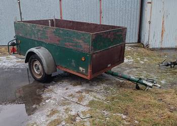 Przyczepa przyczepka samochodowa lekka wysokie burty mocna konstrukcja