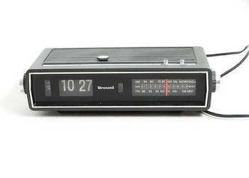 Kultowy Radiobudzik Klapkowy BROWNI Jet-Clock Vintage Retro 100% Sprawny