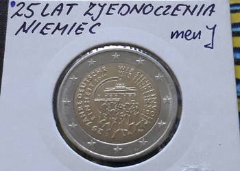 2 Euro Niemcy 25 r.Zjednoczenia Niemiec 2015 r. men.J