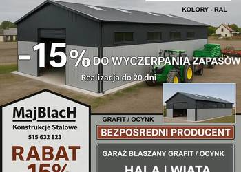 PRODUCENT  Wiat /Hal Garaży  Blaszanych | Montaż + Dostawa – Maj-Blach
