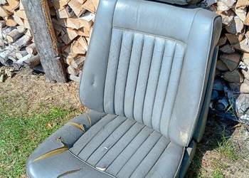 MERCEDES W126 FOTEL LEWY PRZÓD SZARA SKÓRA PRZEDLIFT