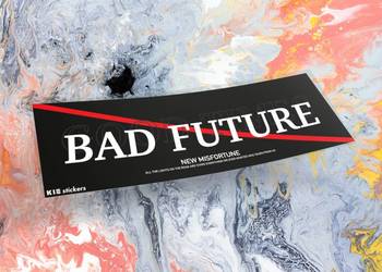 Naklejka K13 + BAD FUTURE 12 x 4 cm drift slap jdm #1