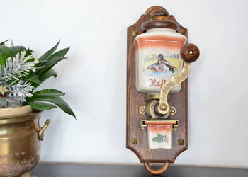 wiszący ceramiczny MŁYNEK do kawy z kaczkami