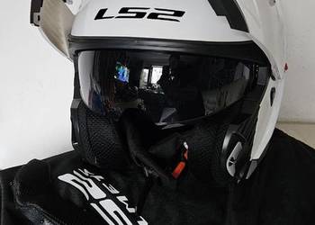 KASK LS2 FF908 L Strone II Solid White-06 biały szczękowy  +blenda