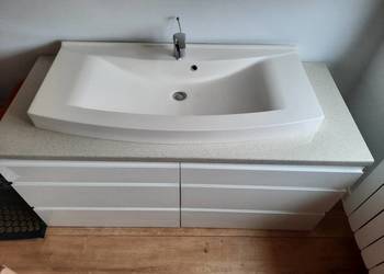 Umywalka z szafką duża wisząca 110cm 140cm