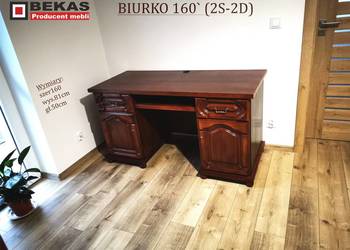 Biurko Stylowe 160` (2s-2D)  Szafka Komoda Orzech Dąb Bekas Producent Mebli