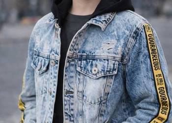 Kurtka chłopięca, jeans -REPORTER YOUNG  - rozm. 152 cm