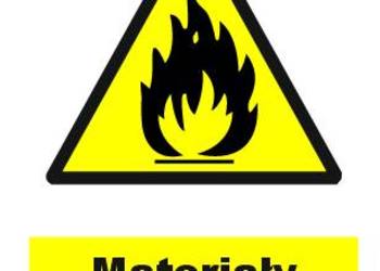 Naklejka Materiały łatwopalne 10 x 15 mm GF061