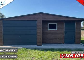 Garaż 7x5m + wiatka z pomieszczeniem gospodarczym