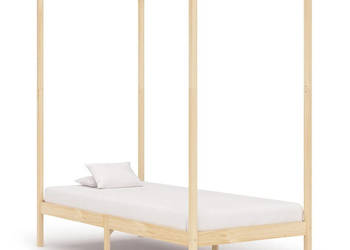 Rama łóżka z baldachimem lite drewno sosnowe 100 x 200 cm WM-283251