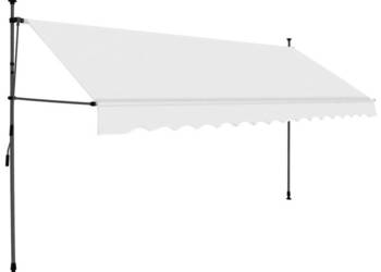 Ręcznie zwijana markiza z LED 350 cm kremowa WM-145874