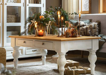 Stylowa ława z toczonymi nogami MES 19