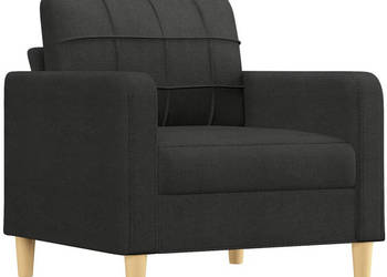Fotel czarny 60 cm obity tkaniną WM-359079