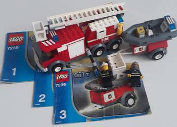 Klocki LEGO city straż pożarna 7239 wóz strażacki z drabiną + instrukcje