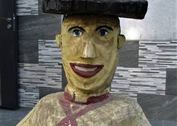 KICZ Prymitywizm Figura Rzeźba Drewniana
