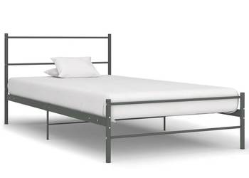 vidaXL Rama łóżka, szara, metalowa(SKU:2864930